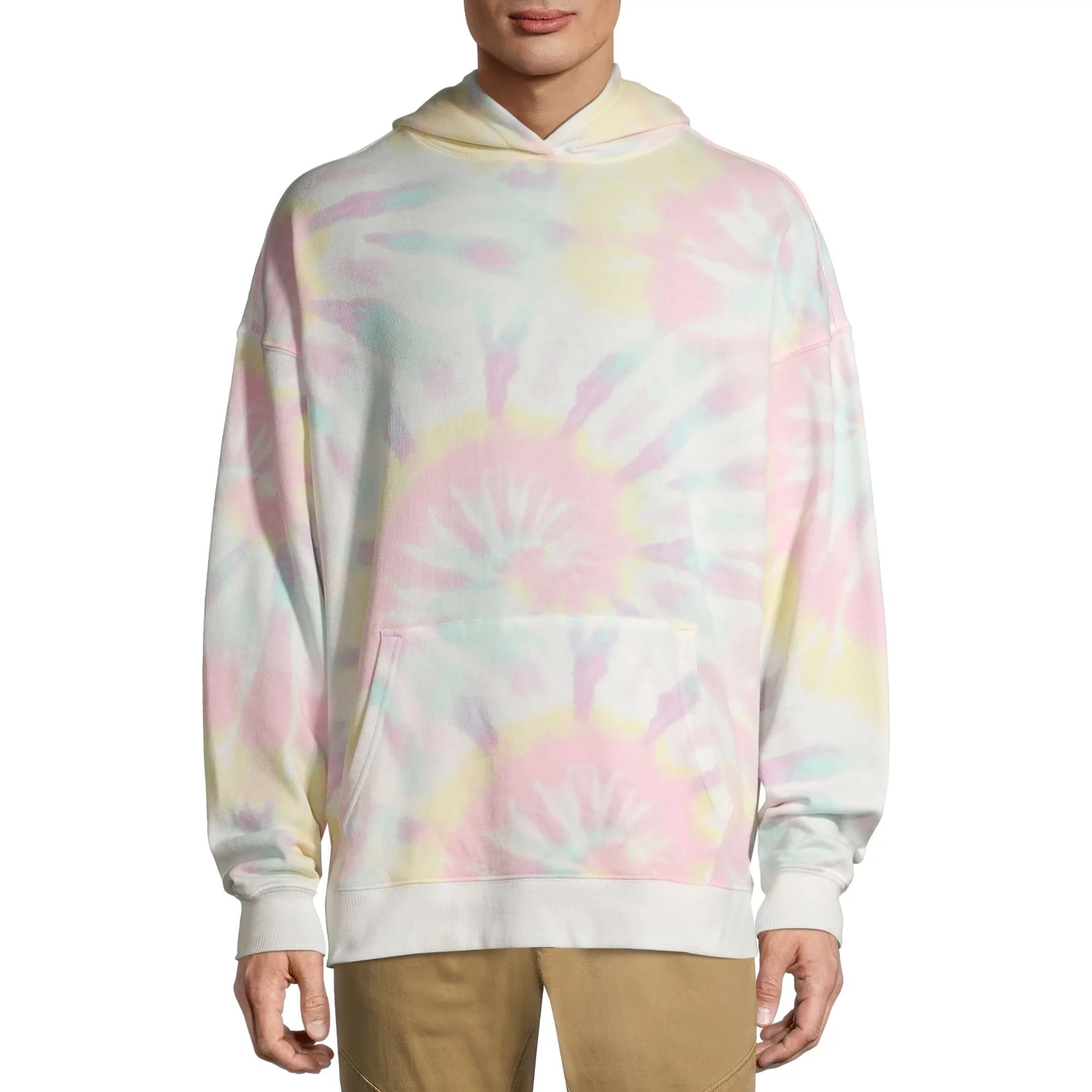 No Boundaries Men's Long Sleeve Tie Dye Hoodie, up to Size 3XL | Walmart (US)