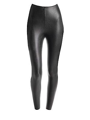 Commando Women's Sleek Faux Leather Leggings - Black - Size Small | Saks Fifth Avenue