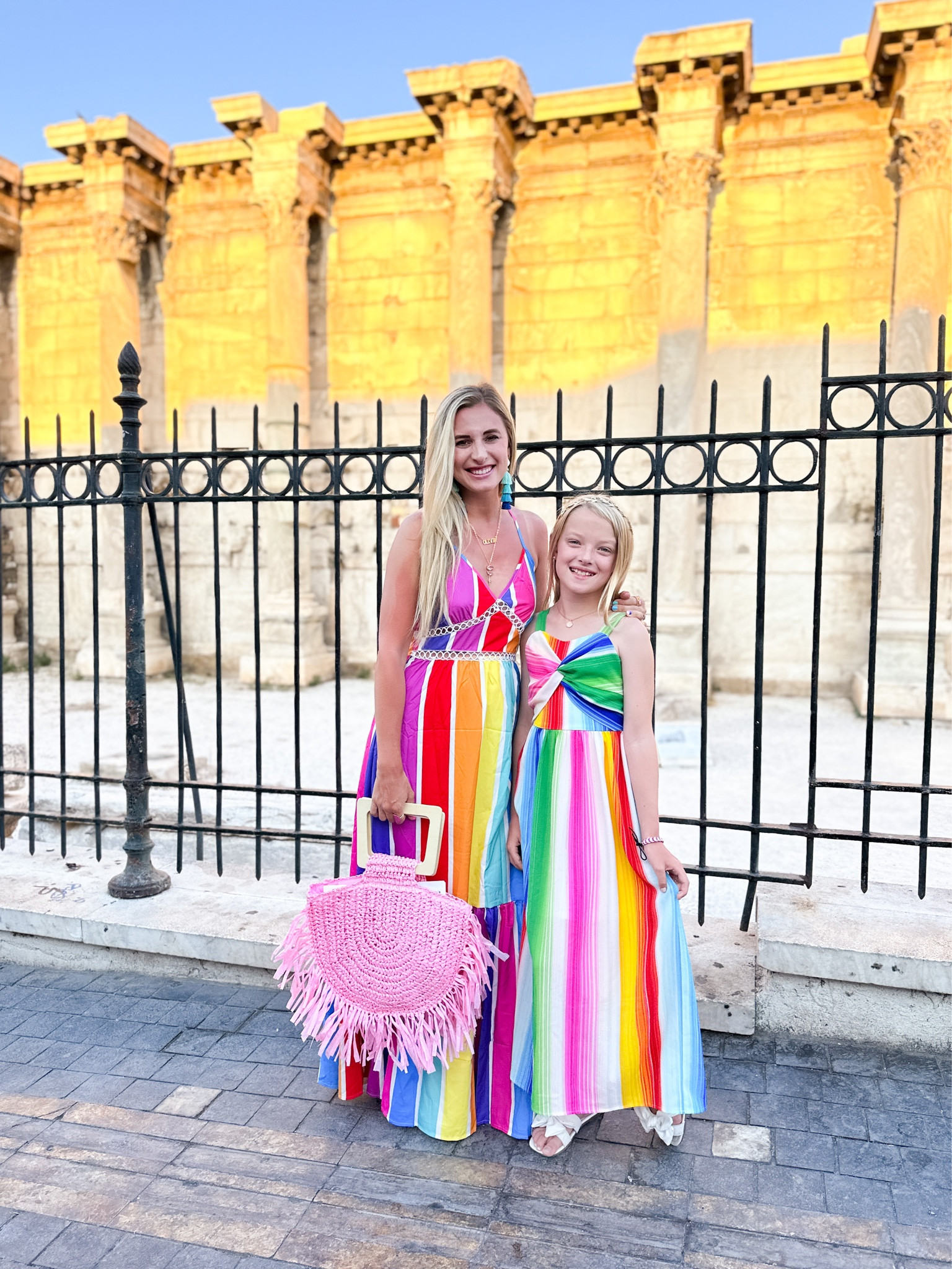 Rainbow stripe maxi dress. Colorful dress. Summer dress. Mommy & me. Mommy daughter matching. Summer dress. Athens. 

#LTKfamily #LTKunder50 #LTKkids