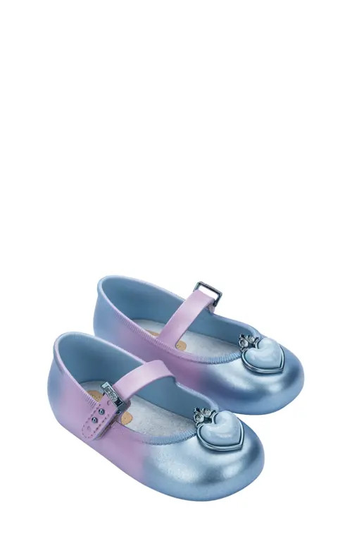 Mini Melissa Kids' Soft Ballerina Mary Jane in Metallic Blue at Nordstrom, Size 10 | Nordstrom