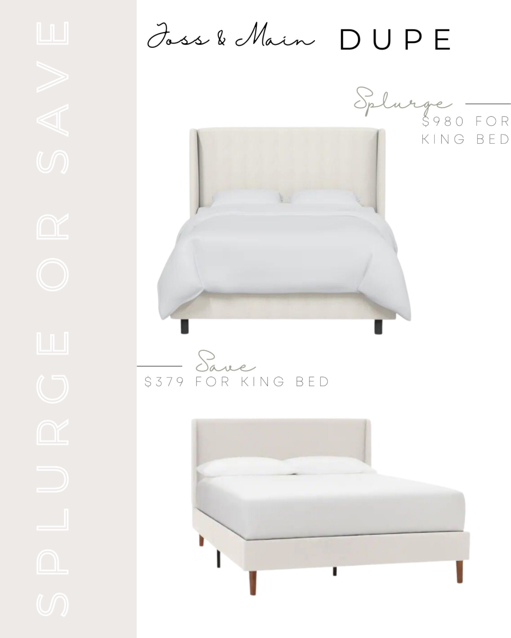 Joss & Main Tilly Bed Dupe | Joss & Main Hanson Bed Dupe | Wingback Bed | Joss & Main Wingback Bed | Upholstered Bed | Wayfair Upholstered Bed | Bedframe Under $1,000 | Bedframe Under $500 | Fabric Bedframe | Transitional Bedroom | Traditional Bedroom | Transitional Bedframe | Traditional Bedframe  | Transitional Design | Transitional Bedroom Design | Tilly Bed Zuma White | Tilly Bed Frame | Tilly Bed Joss and Main | Tilly Bed Linen Talc | Tilly Bed Styling | Tilly Bed Styled | Tilly Bed Ideas | Hanson Upholstered Bed | Joss and Main Hanson Bed | Hanson Upholstered Wingback Bed | Tilly vs Hanson Bed | Wayfair Hanson Bed | Hanson Bed Frame | Joss and Main Upholstered Bed | Joss and Main Tilly Upholstered Bed | Affordable Bed Frame | Bed Frame on a Budget 

#LTKSpringSale #LTKhome #LTKsalealert