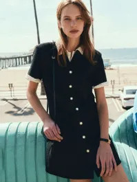 2 Way Tweed Dress_Black | W Concept (US)