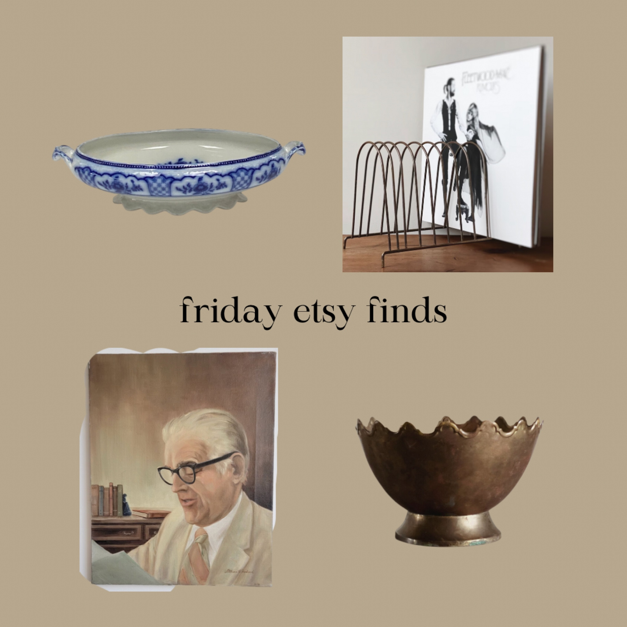 Friday Etsy finds include…a vintage record holder, art, a brass bowl and a transferware oval dish. 🤎

Etsy finds, vintage decor, home decor, interior styling, eclectic 

#LTKfindsunder50 #LTKhome #LTKfindsunder100