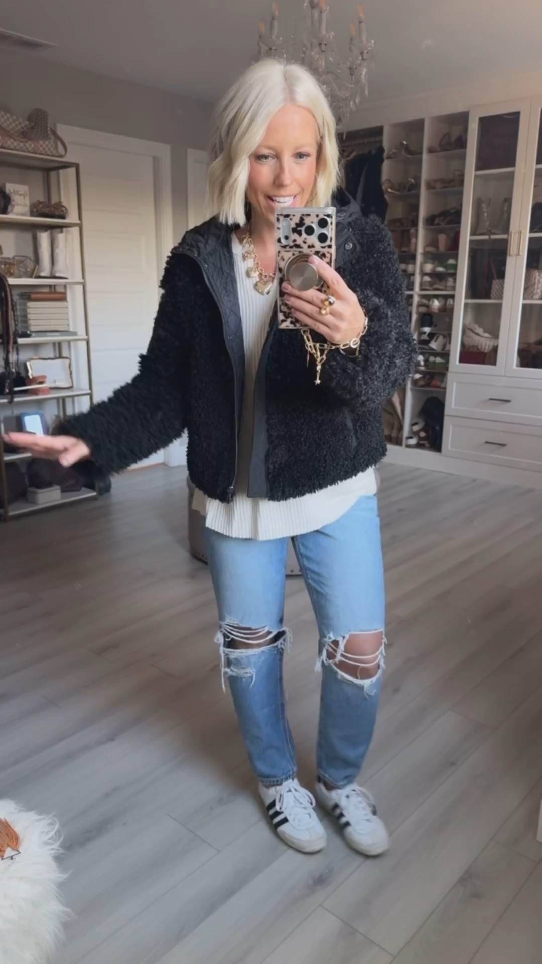 This fun and warm jacket is currently fully stocked and on sale!!!
⬇️⬇️⬇️
Jacket medium
Top small
Jeans size 6 regular 

#LTKSaleAlert #LTKSeasonal #LTKFindsUnder50