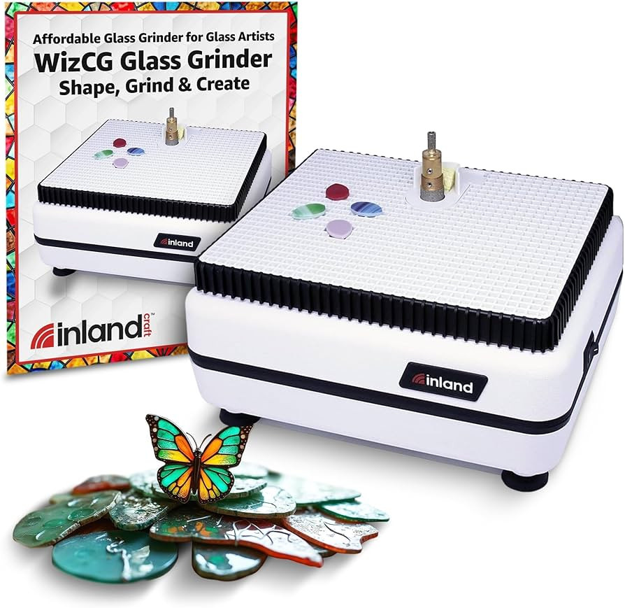 Inland Craft WizCG Glass Grinder, Stained Glass Grinder Machine Mosaic & Grinder Tool, for Edging... | Amazon (US)