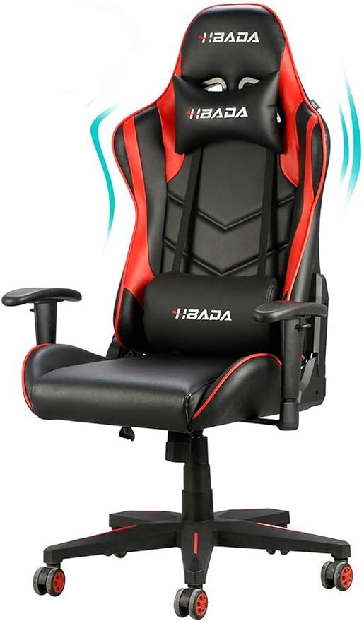 Hbada Gaming Chair Racing Style Ergonomic High Back Computer Chair with Height Adjustment, Headre... | Amazon (US)