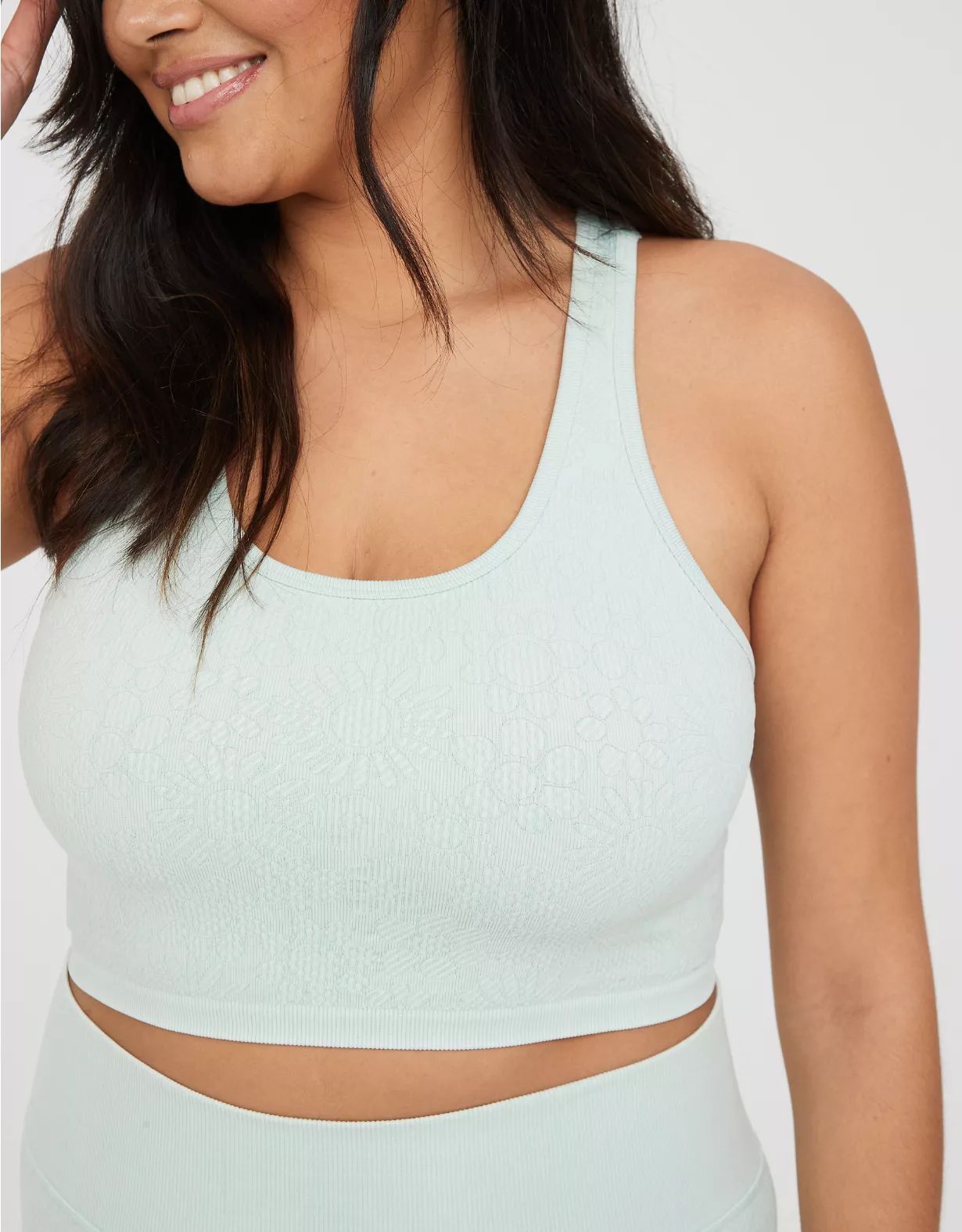 OFFLINE Seamless Floral Racerback Sports Bra | American Eagle Outfitters (US & CA)