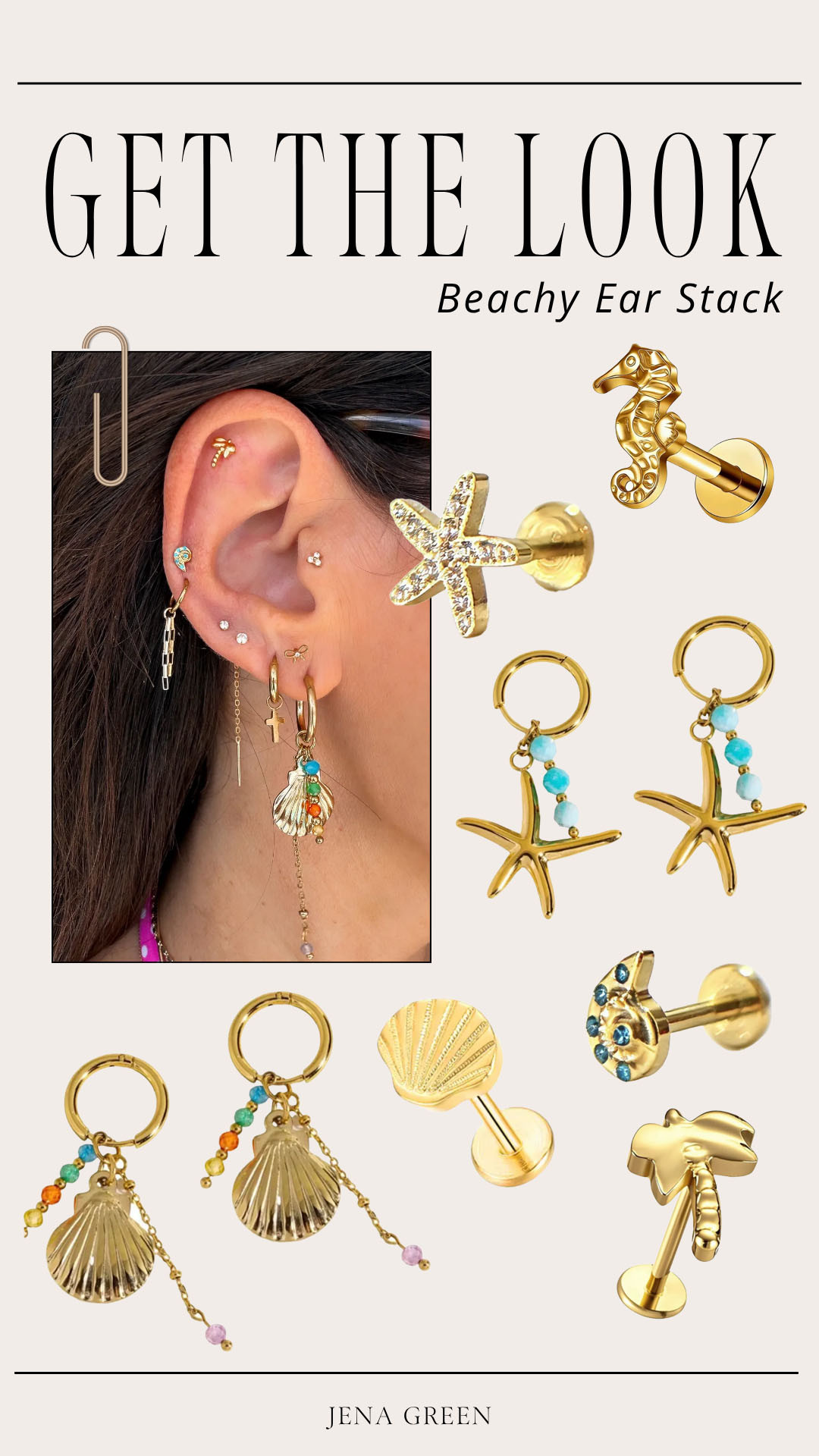 Beach Ear Stack | Beach Vacation Ear Stack 

 #LTKSeasonal #LTKSwim #LTKTravel