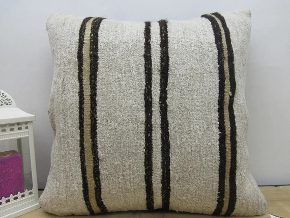 natural kilim pillow cover / tribal kilim pillow / turkey pillow / home decor pillow / scandinavi... | Etsy (US)