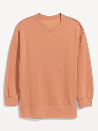 Oversized Boyfriend Garment-Dyed Tunic Sweatshirt for Women | Old Navy (US)