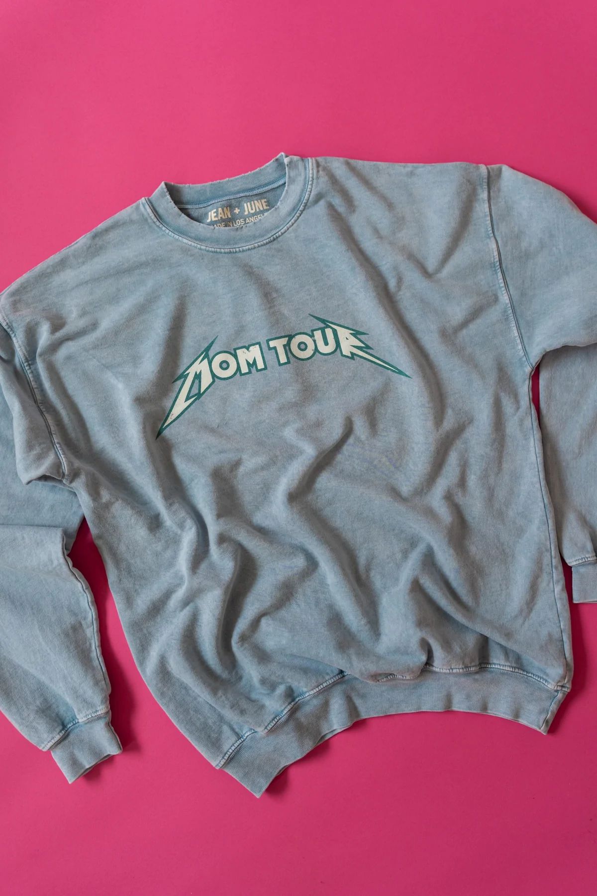 Mom Tour Women's Sweatshirt in Blue | Jean and June