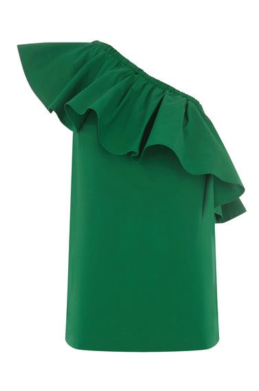 COTTON RUFFLE ONE SHOULDER TOP | Warehouse Fashions UK