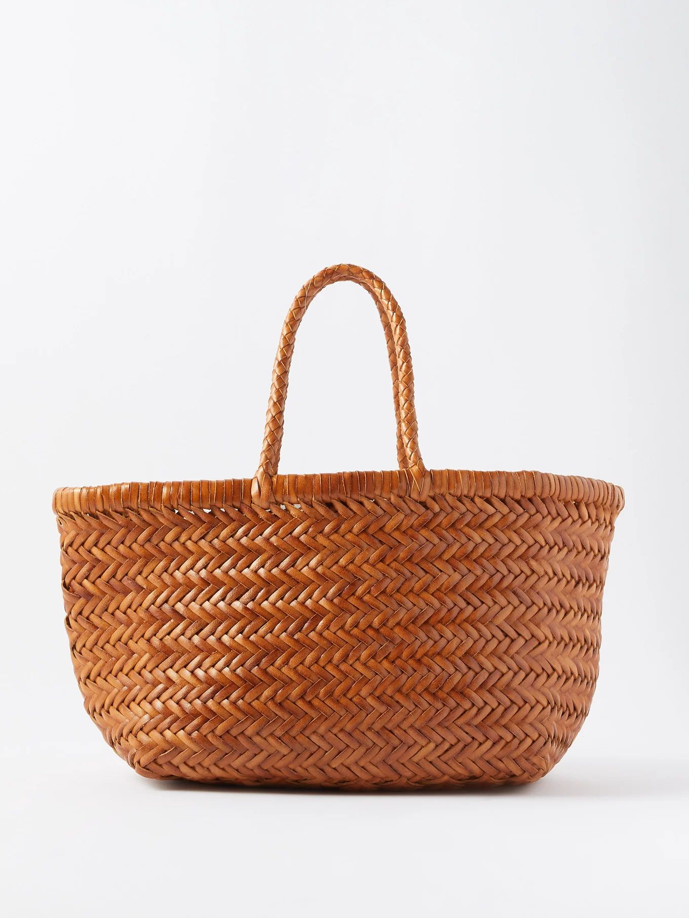 Triple Jump small woven-leather basket bag | Matches (US)