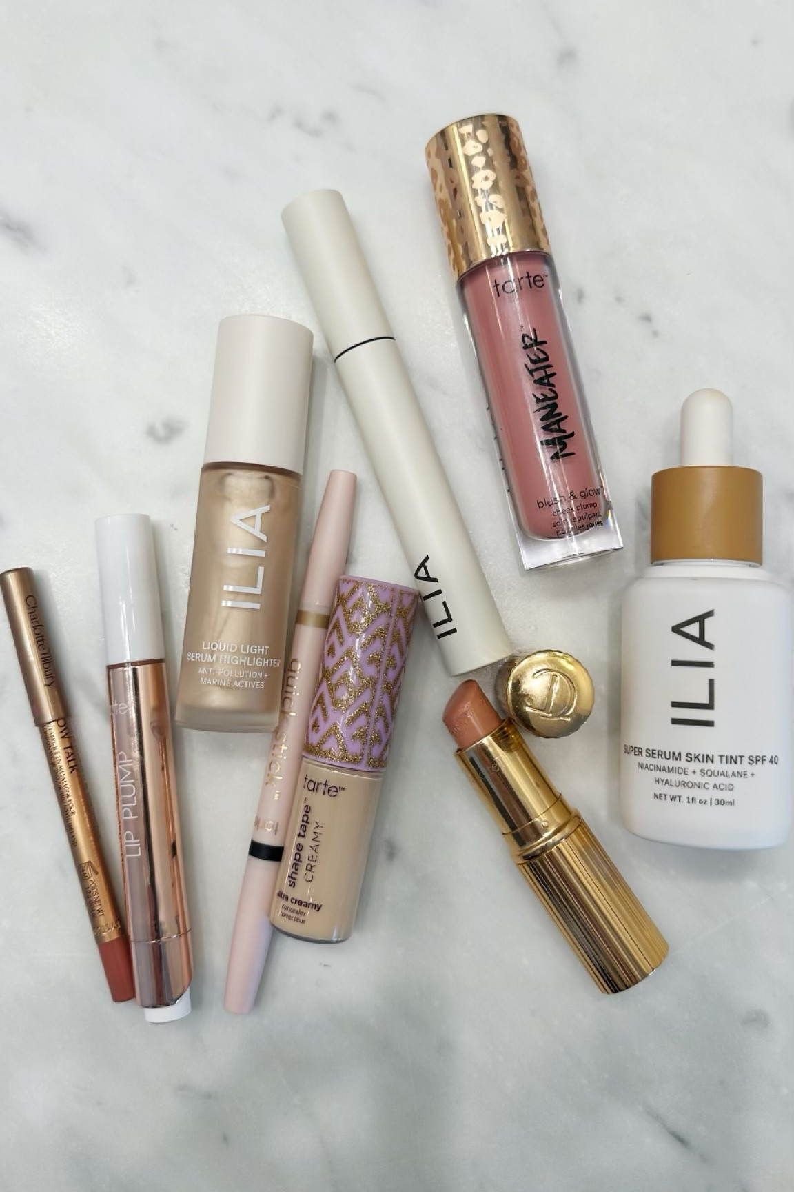 Lipstick- Kim KW
Lip liner - Pillow Talk
Lip Plump - White Peach 
Blush - Pink 

#LTKbeauty #LTKunder50