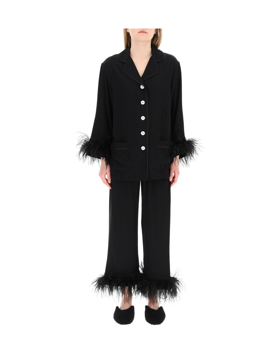 Best price on the market at italist | Sleeper Party Pajama Set With Feathers | Italist