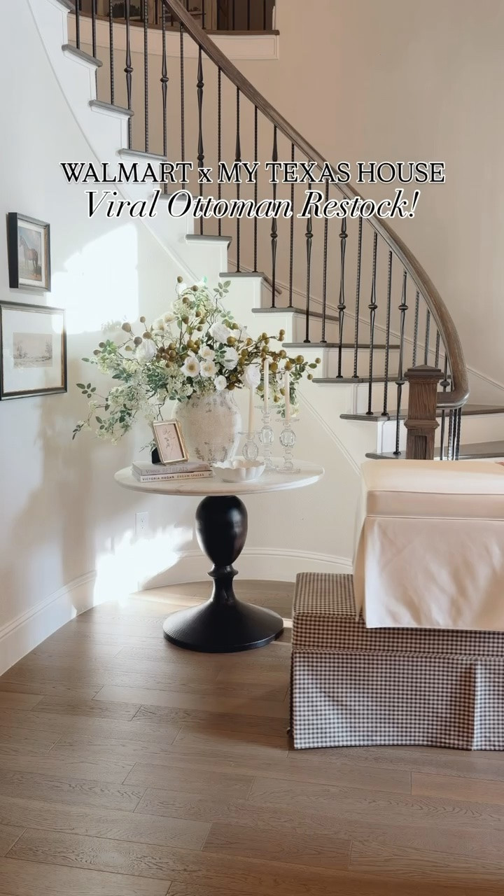 These gorg ottomans have been restocked!!

#LTKSeasonal #LTKHome