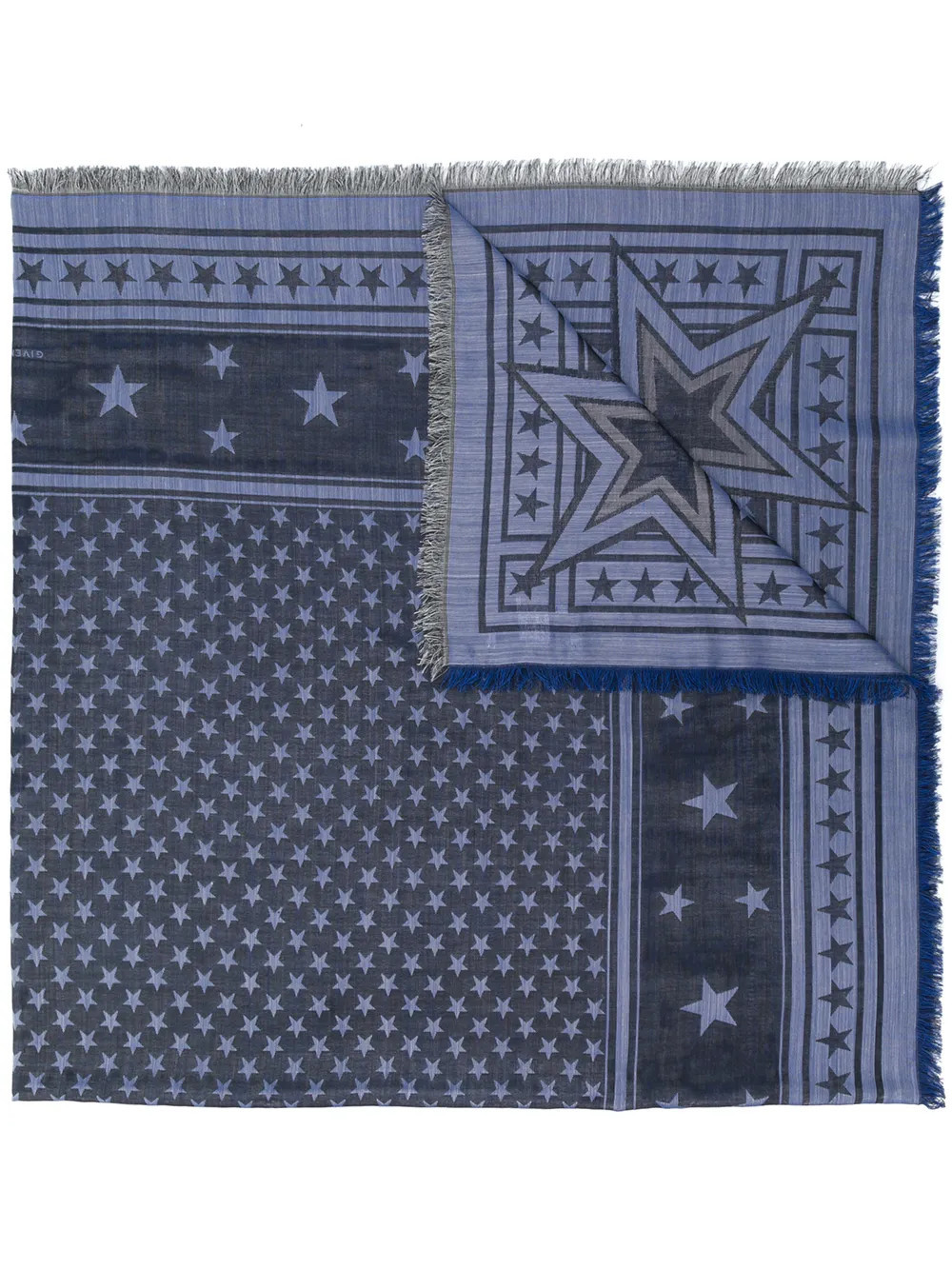 Givenchy star print scarf - Blue | Farfetch Global