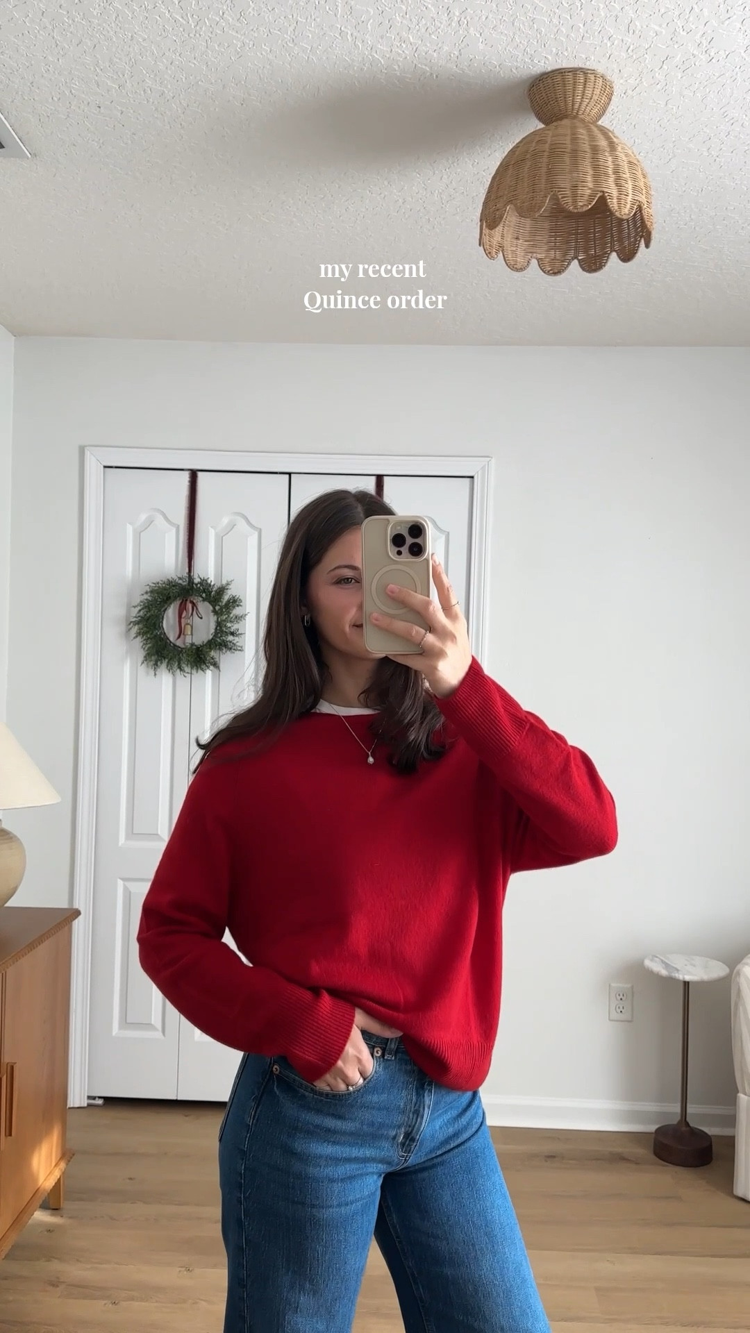 New from @onequince sweater is so soft - perfect for the holidays, love the dress for a holiday party, and puffer is made with responsible down! #quincepartner 

#LTKSaleAlert #LTKSeasonal