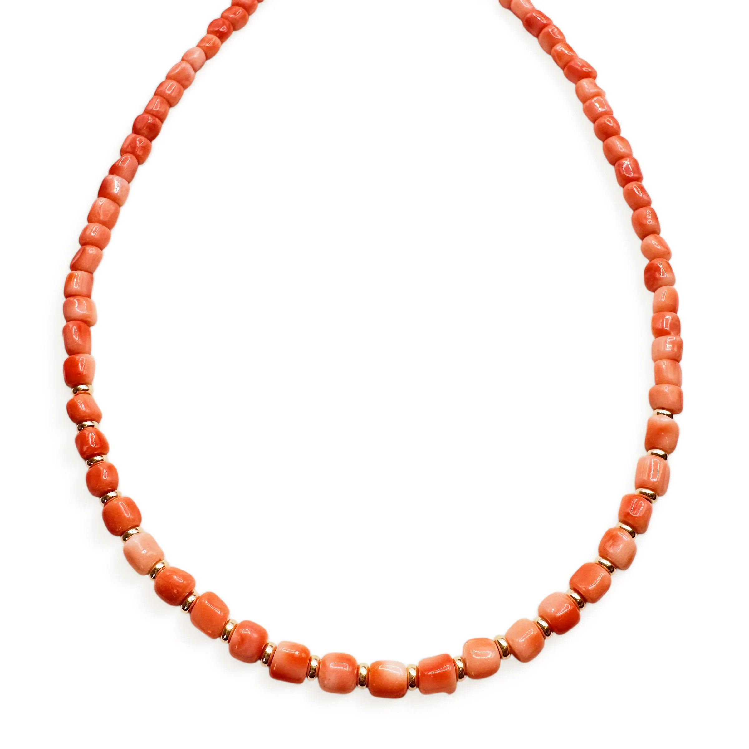 PINK ANGEL CORAL BEADED NECKLACES – SHAKTI | Shakti Jewelry