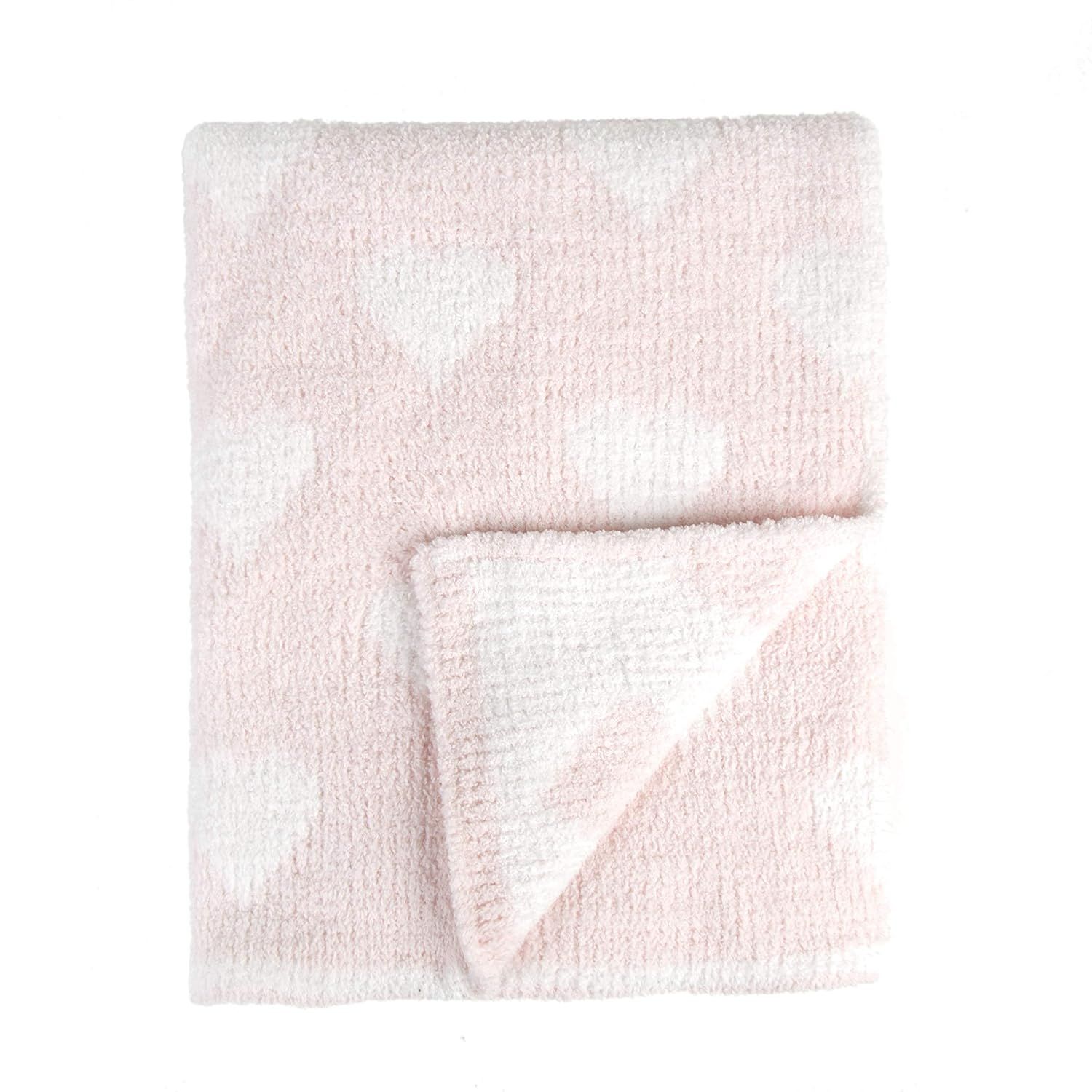 Tadpoles Ultra Soft Reversible Chenille Baby Blanket, for Baby Boys and Girls, Hearts, Pink, 30 x... | Amazon (US)