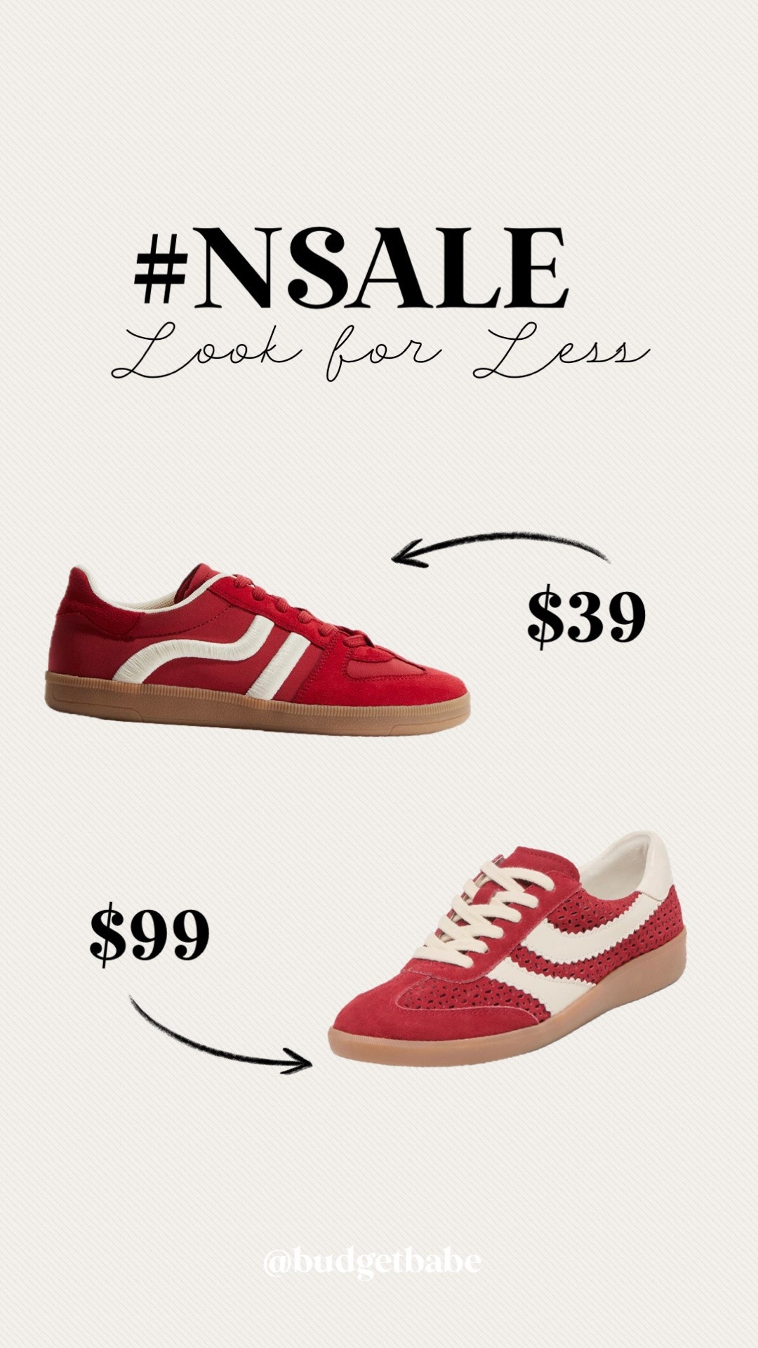 Nordstrom Anniversary Sale look for less with these red sneakers! #nsale #lookforless #lookalike

#LTKSaleAlert