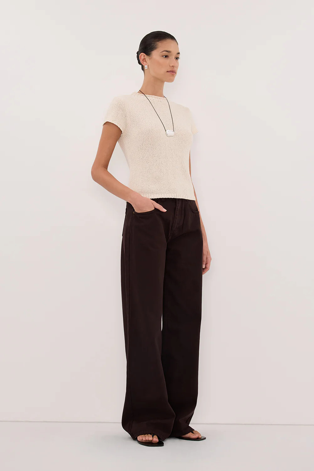 REAGAN 2.0 BURNT CHOC TALL SLOUCHY JEAN | DISSH