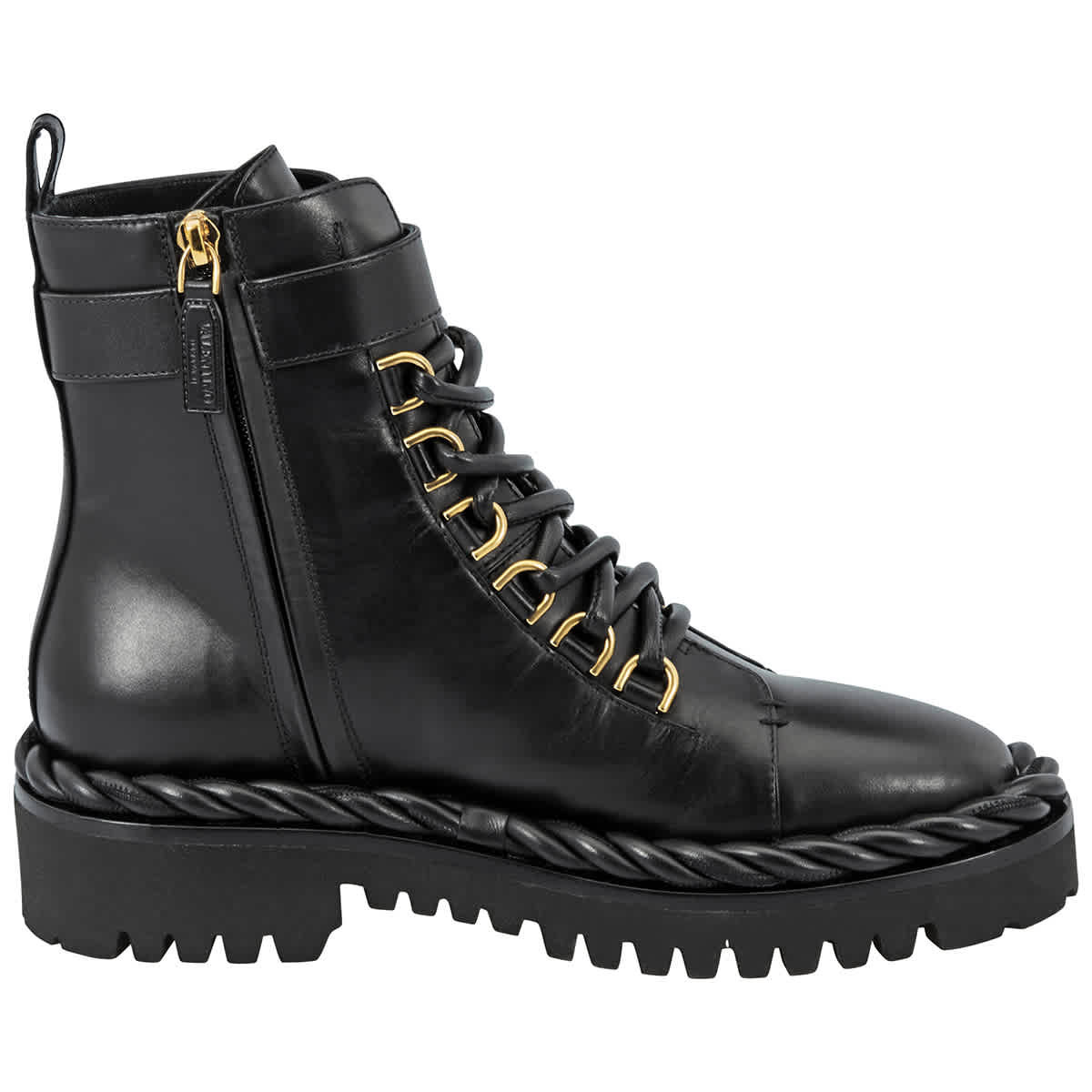 Valentino VLOGO Signature 35mm Black Combat Boots, Brand Size 37.5 ( US Size 7.5 ) | Jomashop.com & JomaDeals.com