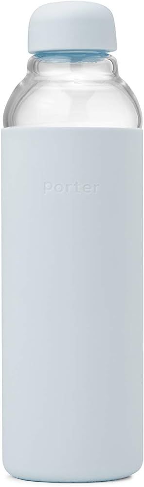 W&P Porter Glass Water Bottle w/ Protective Silicone Sleeve | Slate 20 Ounces | On-the-Go | Reusa... | Amazon (US)