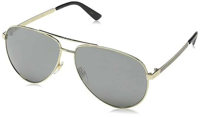 Gucci GG0137S Aviator Sunglasses Size 61mm | Amazon (US)