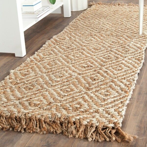 Safavieh Casual Natural Fiber Hand-Woven Sisal Style Natural / Ivory Jute Rug - 2'6" x 10' | Bed Bath & Beyond