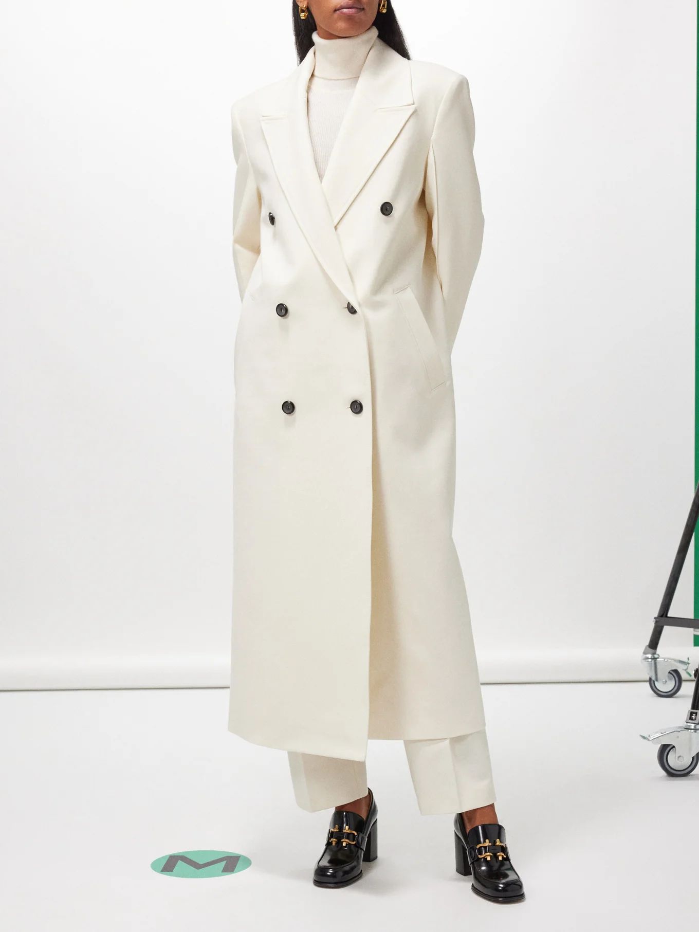 Double-breasted twill coat | Róhe | Matches (UK)