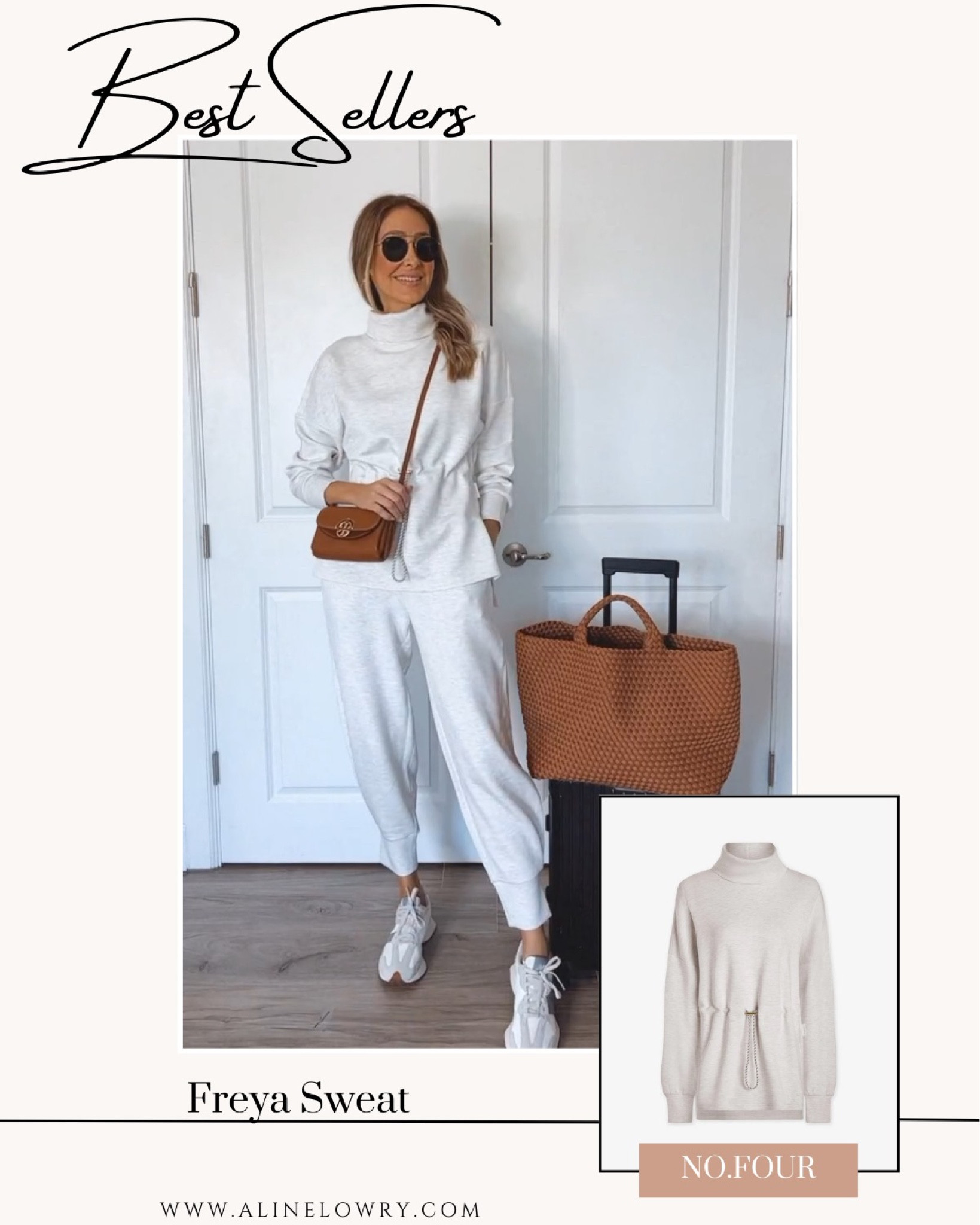 Top Four of this week! Comfortable and stylish airport outfit. I am obsessed how comfortable these pants and sweaters are! 🙌🏻 They run tts and I am wearing a size small on everything