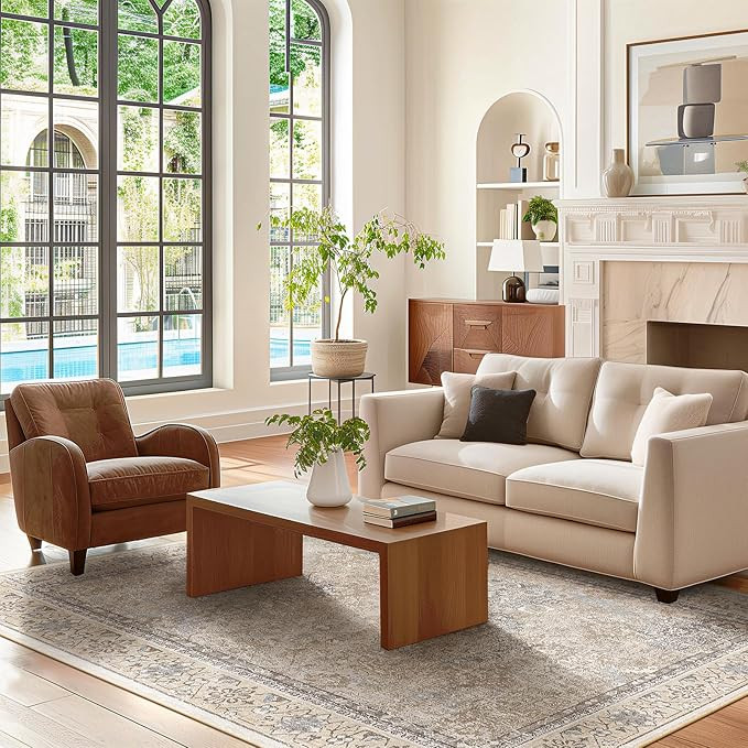 Ashler Boho Rug, 6x9 Area Rugs, Vintage Rugs, Large Area Rug, Rugs for Living Room, Bedroom, Kitc... | Amazon (US)