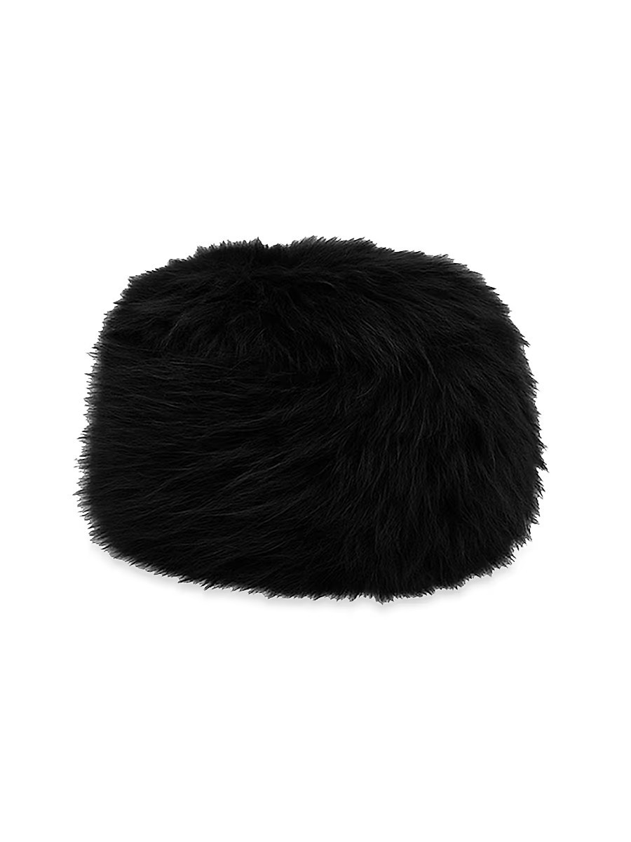 Women's Margot Faux-Fur Pillbox Hat - Noir | Saks Fifth Avenue