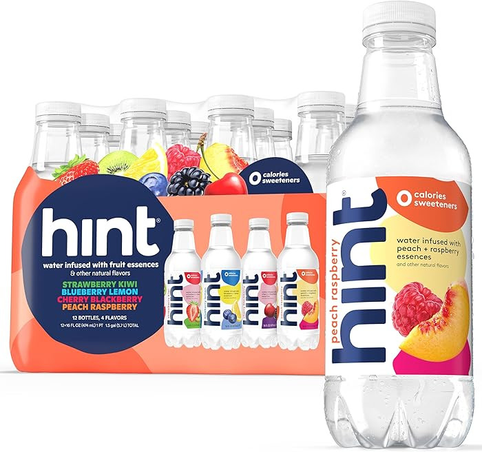 Hint Fruit-Infused Bottled Water, Smashup Flavored Variety Pack - Purified Water Beverages with Z... | Amazon (US)