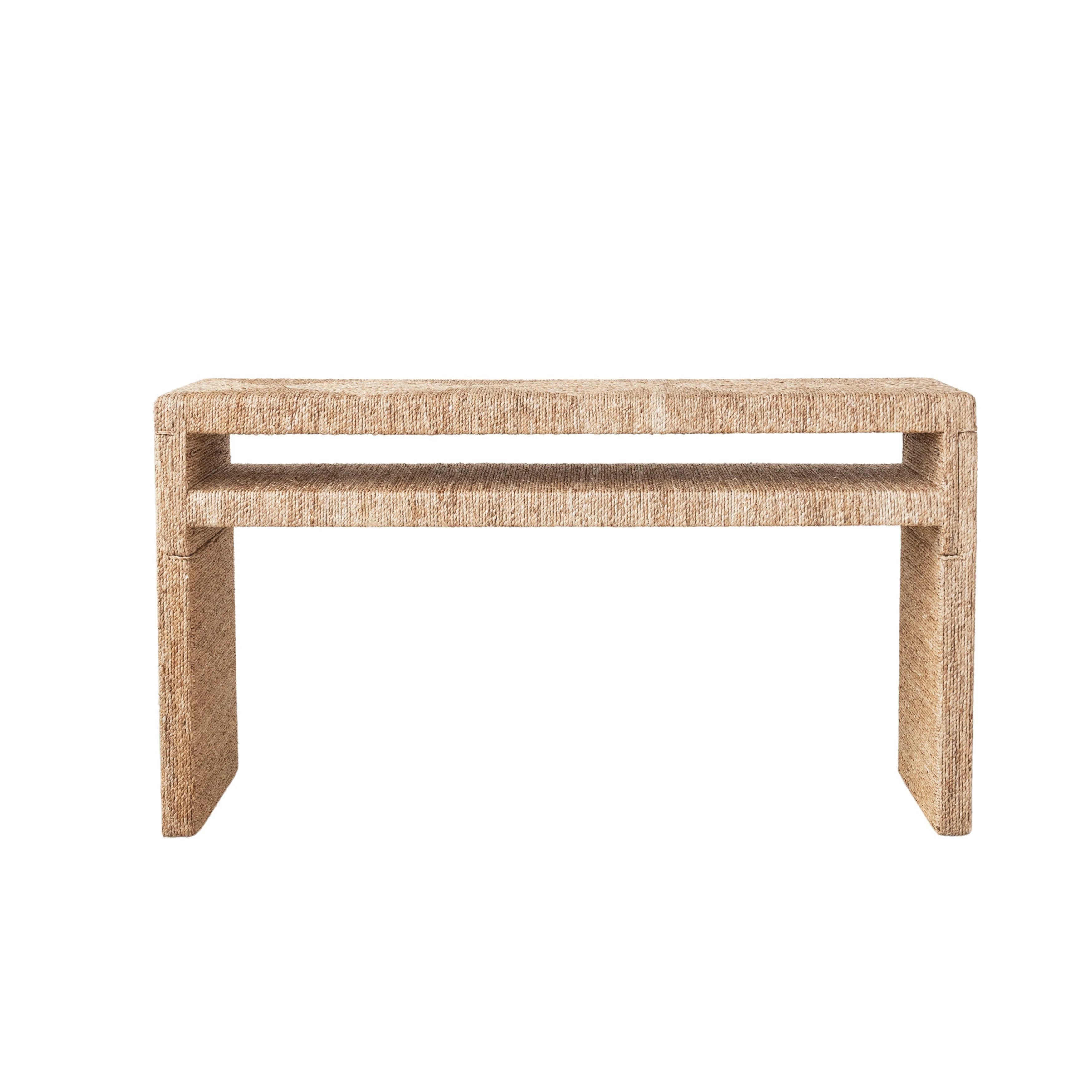 Birch Lane™ Hand-Woven Water Hyacinth & Acacia Wood Console Table | Wayfair | Wayfair North America