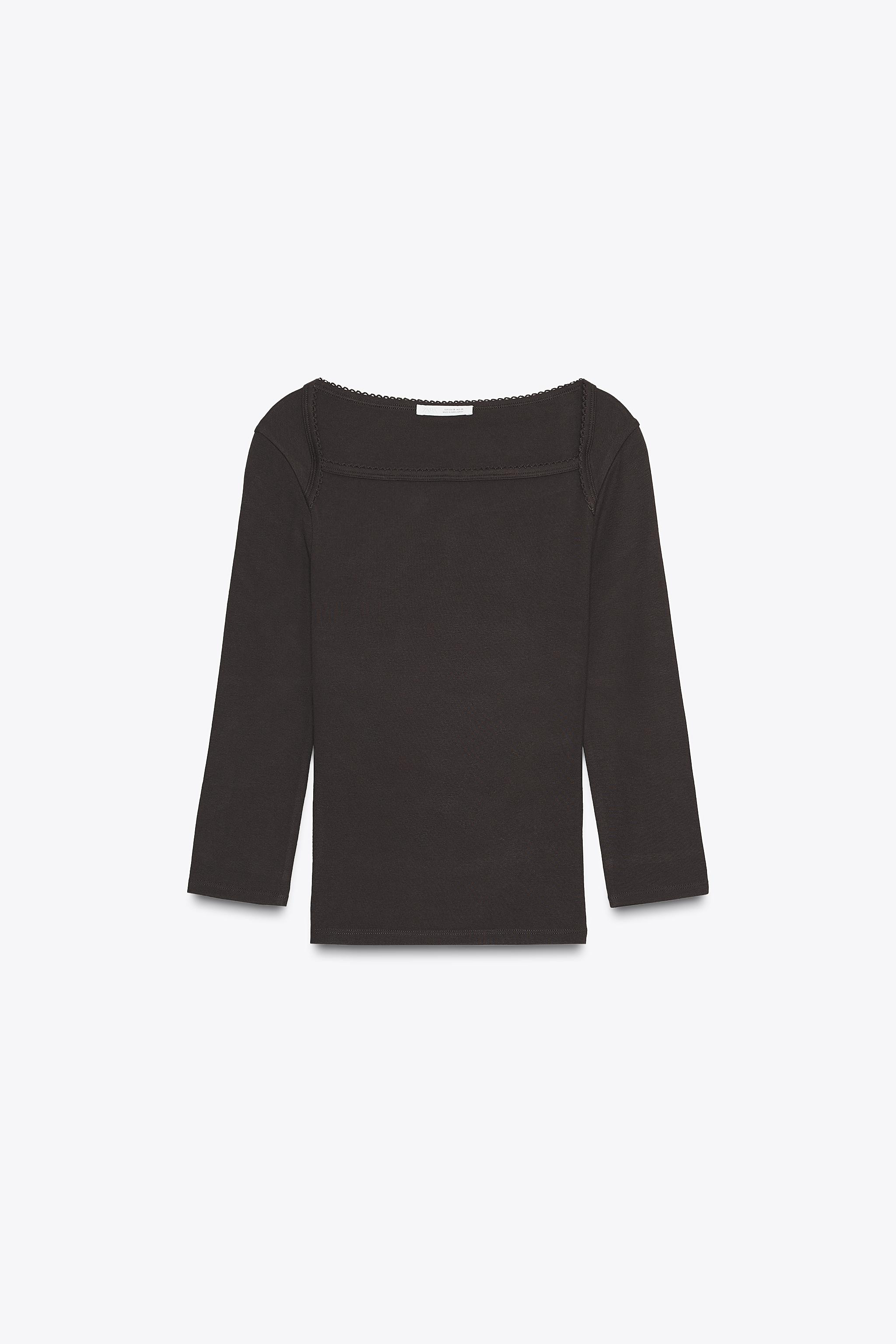 T-SHIRT AUS BAUMWOLLE UND MODAL | Zara DE