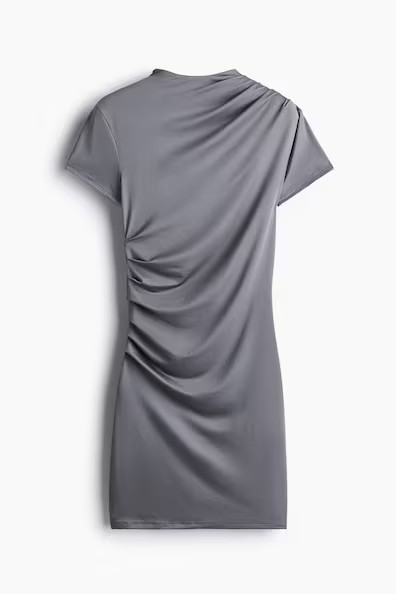 H & M - Draped Bodycon Dress - Gray | H&M (US + CA)
