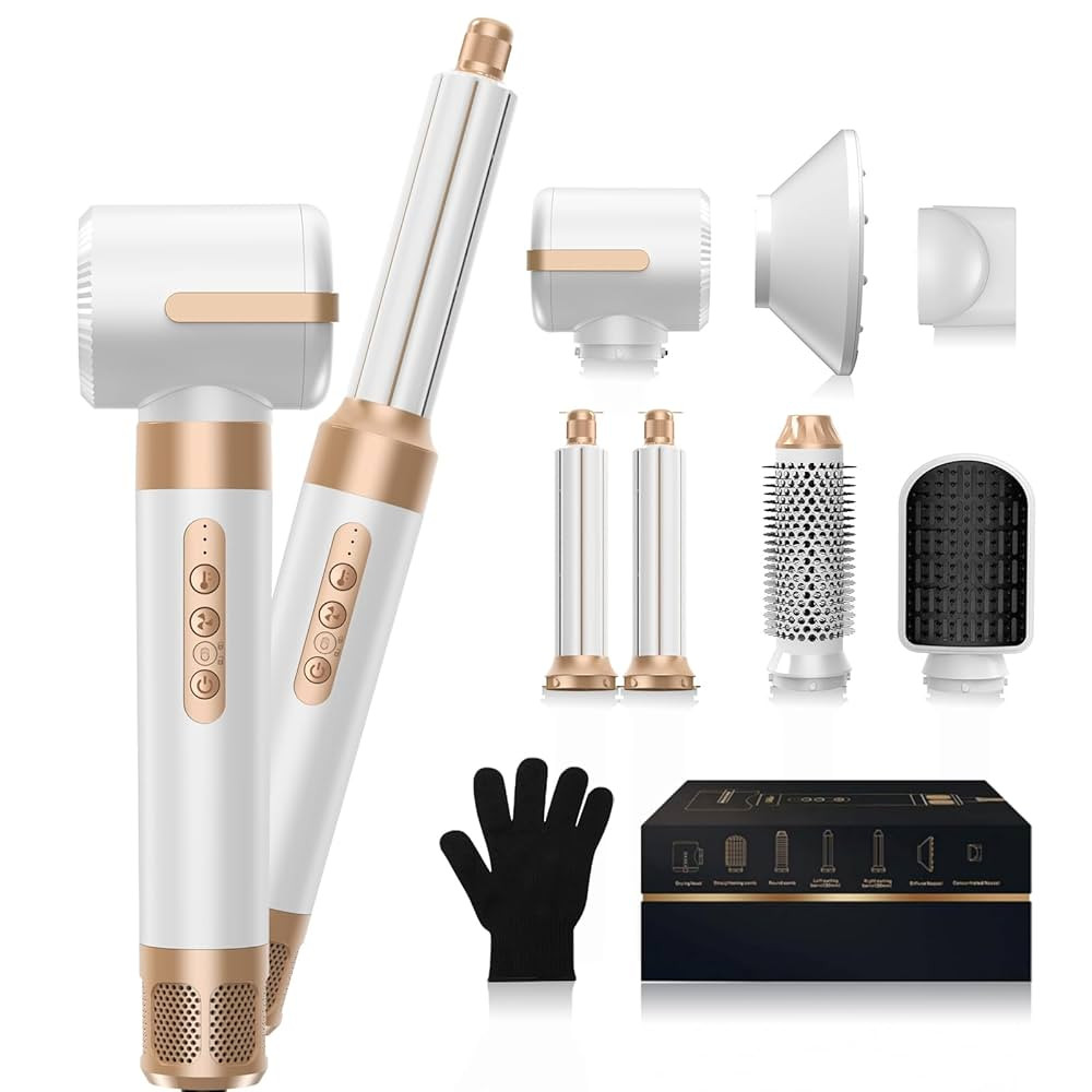 Hair Dryer Brush 7 in 1，110000 RPM Hot Air Brush Hair Styler for Curly Straight & Twisted Hair ... | Amazon (US)