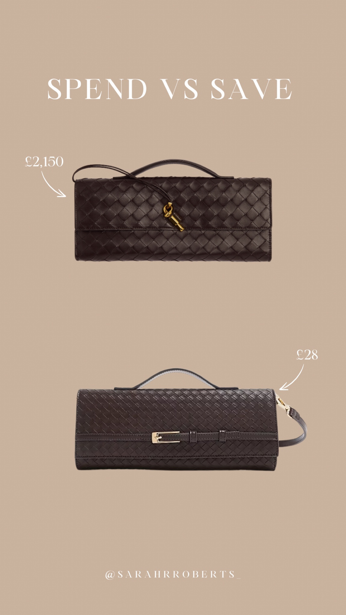 SPEND VS SAVE 💸

Another great alternative to create the look but on a budget! 

#LTKstyletip #LTKluxury #LTKbag