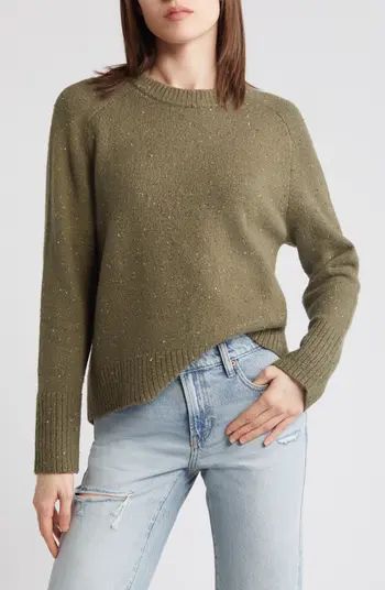 Treasure & Bond Speckled Pima Cotton Blend Sweater | Nordstrom | Nordstrom