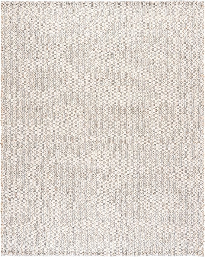 Amazon.com: SAFAVIEH 8x10 Area Rug - Natural Fiber Collection - Large - Natural & Light Blue, Han... | Amazon (US)