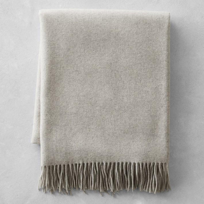 European Solid Cashmere Throw | Williams-Sonoma