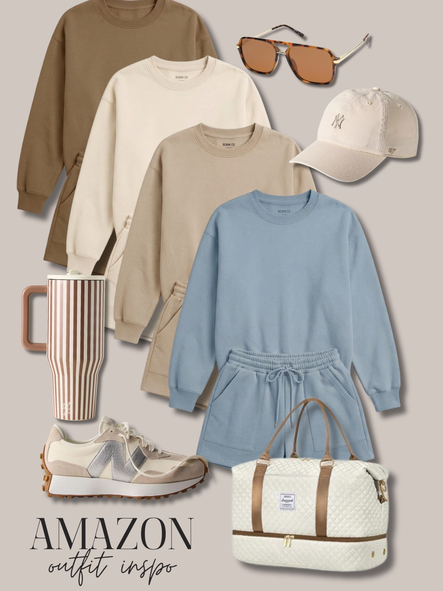 Amazon outfit inspo 🤍 the perfect outfit for lounging, travel, gym, etc. 

#LTKTravel #LTKActive #LTKootd