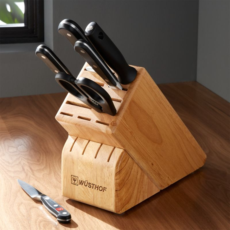 Wüsthof Classic 7-Piece Knife Block Set + Reviews | Crate and Barrel | Crate & Barrel