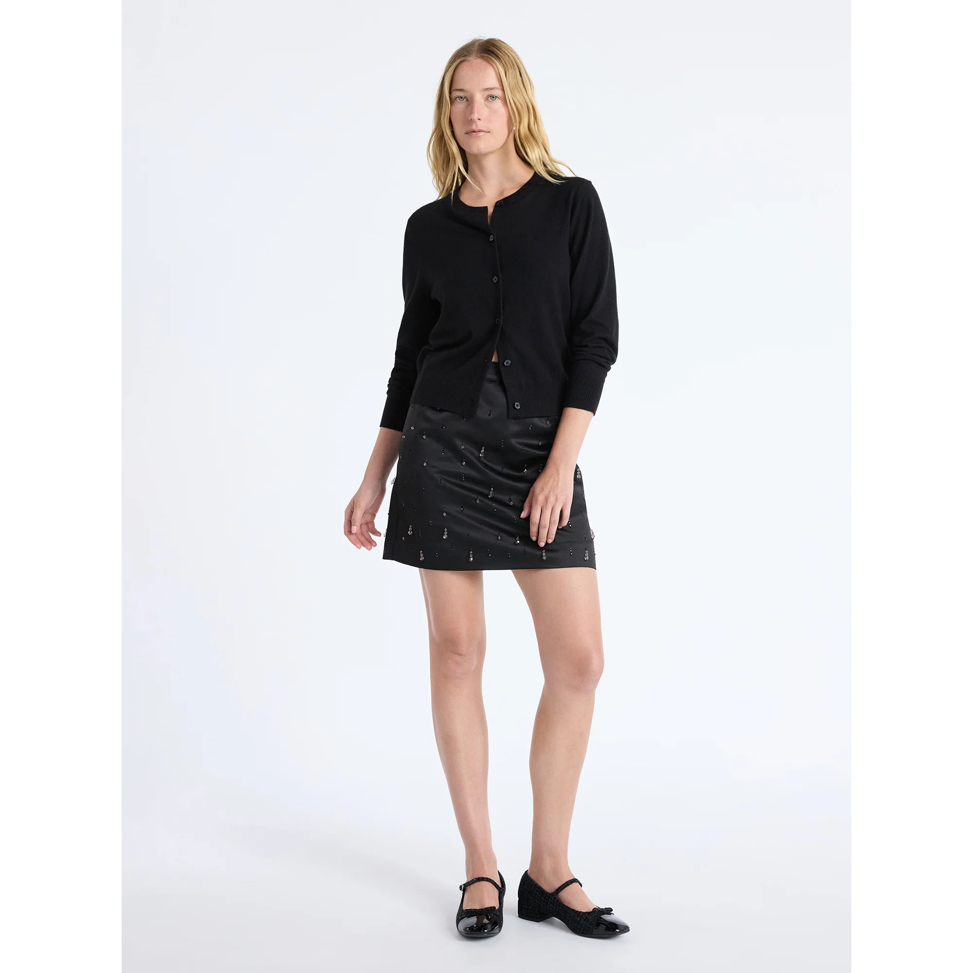 Free Assembly Women's and Women's Plus Embellished Mini Skirt, Sizes 0-26W | Walmart (US)