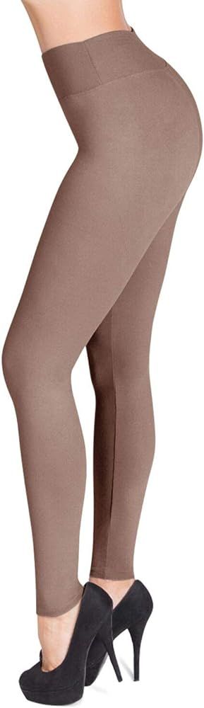 SATINA High Waisted Leggings for Women - Soft Women’s Leggings in Capri & Full Lengths - Regula... | Amazon (US)