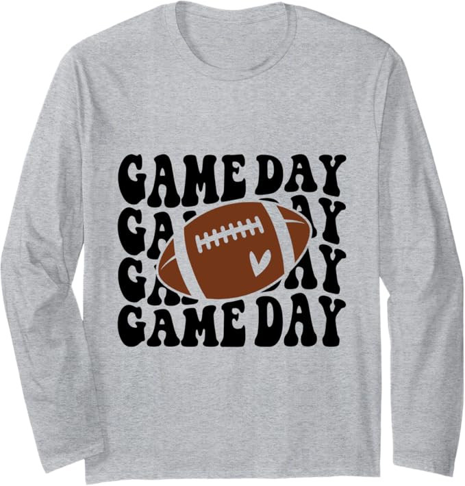 Game Day Football Retro Long Sleeve T-Shirt | Amazon (US)