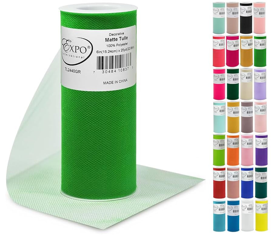Expo International Decorative Matte Tulle, Lightweight Polyester Tulle Fabric for Tutus, Costumes... | Amazon (US)