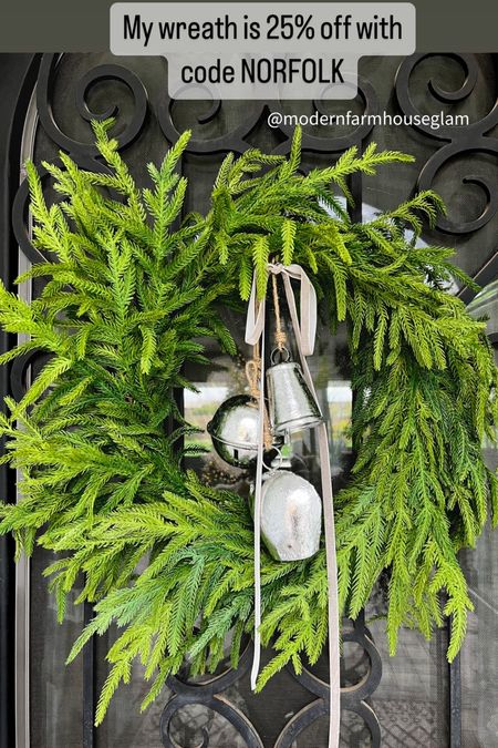 25% off sale Norfolk pine wreath, stems, & garland with CODE NORFOLK. This sells out super fast every year way before Christmas, especially my garland. 

Christmas home decor, Pine Garland, Holiday decorations, Candy Canes, Winter



#LTKsalealert #LTKHoliday #LTKhome
